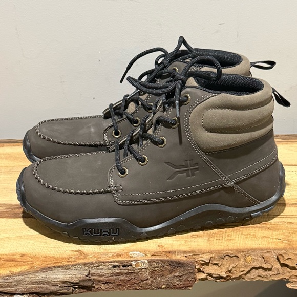 Kuru Quest Men\'s Brown Leather Ankle Lace Up Camp‎ Hiking Boots mens 10.5 A 60 main image 10